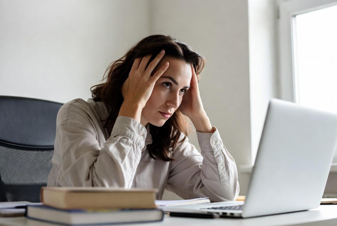 Student working on CIPD assignment with laptop and notes