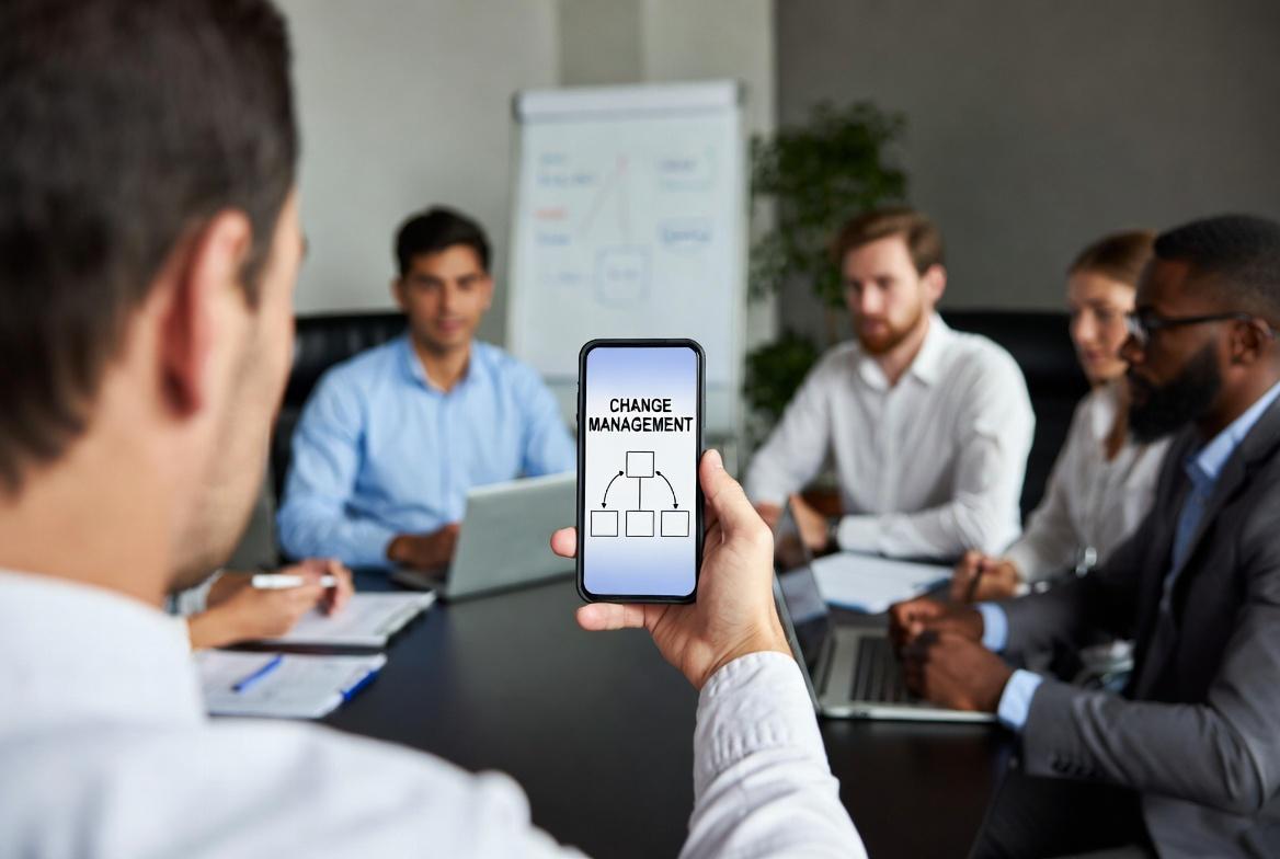 Diagram illustrating Kotter's 8-Step Change Model stages